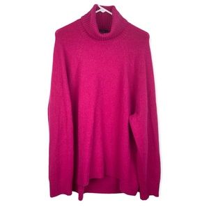 J. CREW Wool Blend Soft Plus Size Loose Fit Turtleneck Pullover   2X